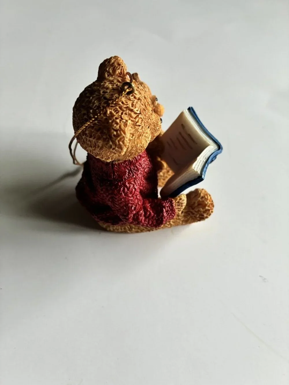 2001 Kohl's Cares for Kids Teddy Bear Reading Christmas Tree Ornament Vintage
